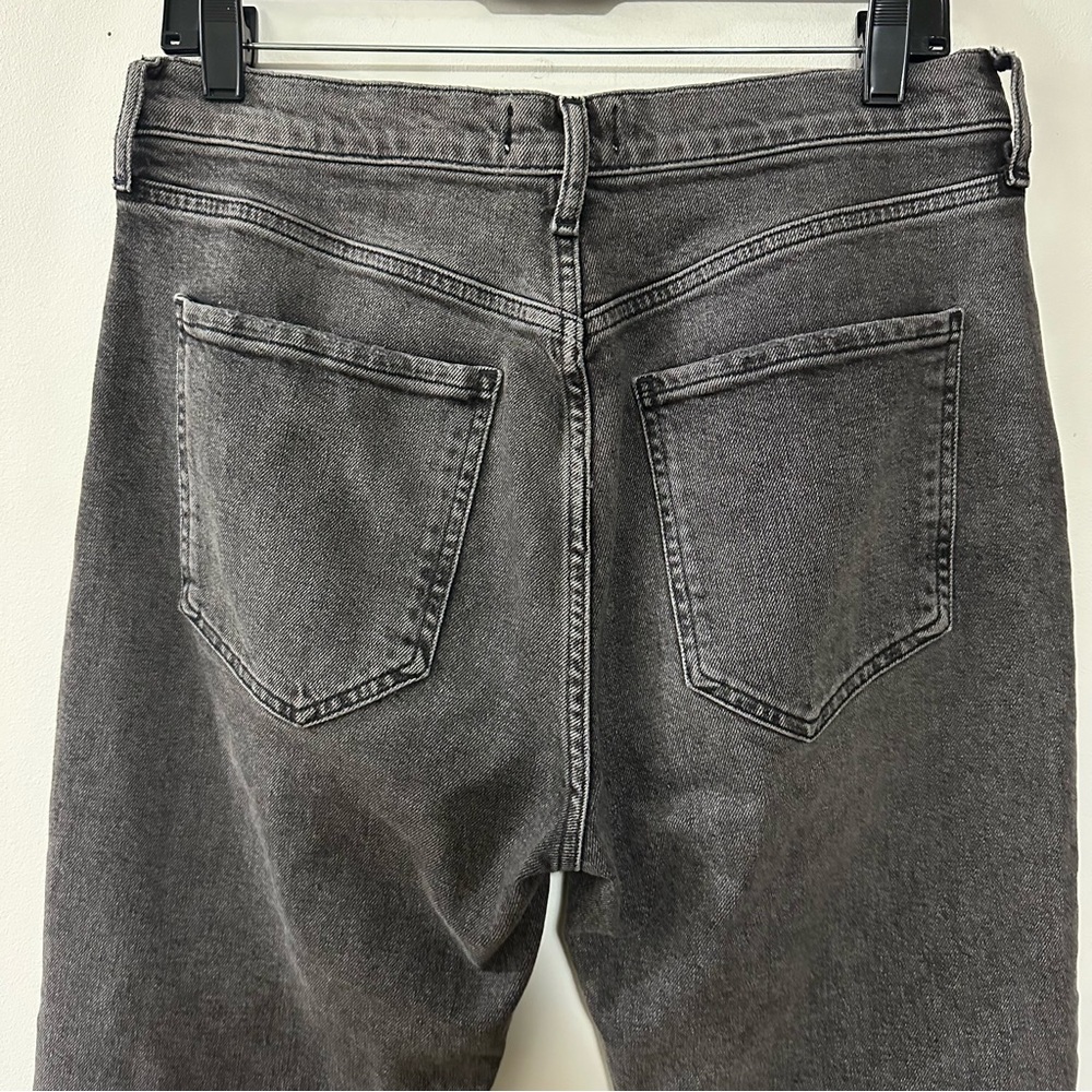 Agolde Riley Crop Jeans High Rise Straight Leg Button Fly Black Womens Size 29 - Picture 7 of 9